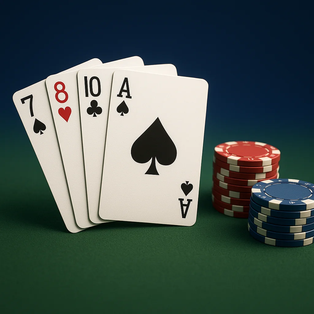 Juego de blackjack en un casino con Bitcoin